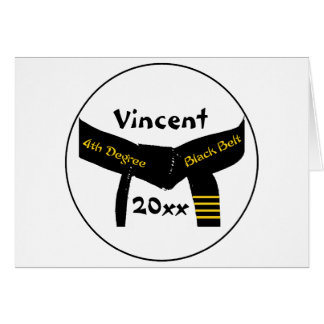 Martial Arts 4th Degree Black Belt Cards