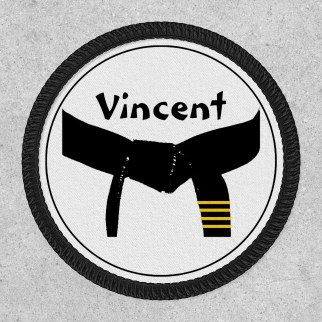 Martial Arts 4th Degree Black Belt Rank Patch (Front)