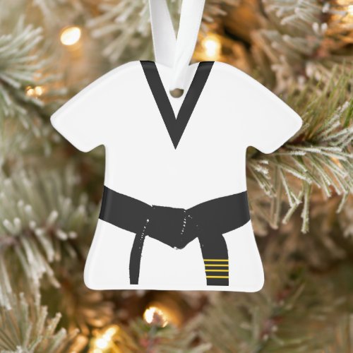 Martial Arts 4th Degree Black Belt Uniform Ornament