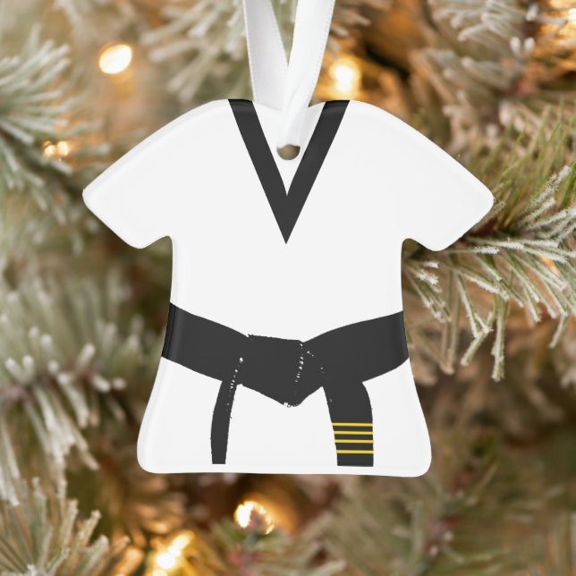 Martial Arts 4th Degree Black Belt Uniform Ornament (Tree)