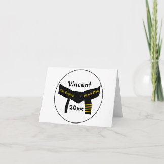 Martial Arts 5th Degree Black Belt Card