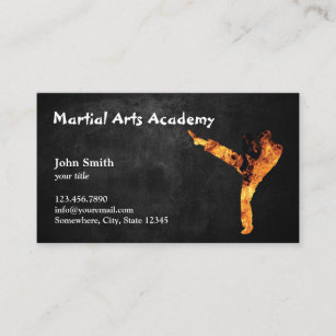 Martial Arts Academy Professional Karate Business Card