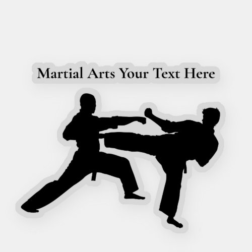Martial Arts Action Theme Decal Stickers