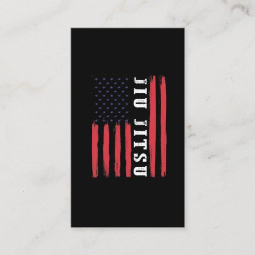 Martial Arts American Flag Brazilian Jiu Jitsu Business Card