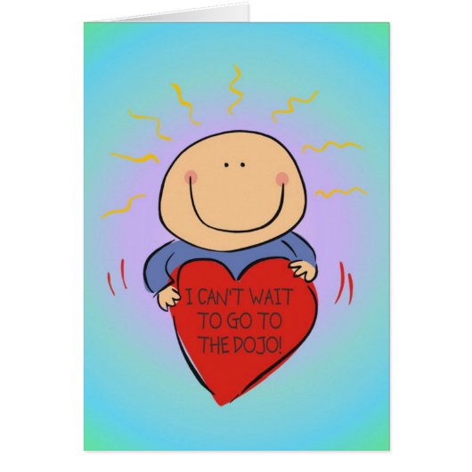 Martial Arts Baby Dojo Card for Sensei Mom Dad (Front)