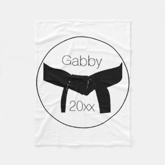 Martial Arts Basic Black Belt Fleece Blanket