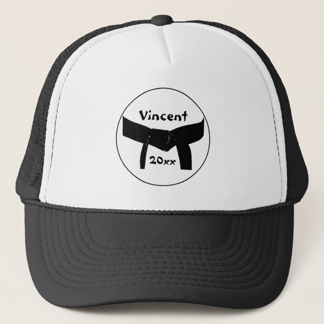 Martial Arts Basic Black Belt Hat (Front)
