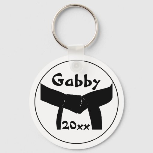 Martial Arts Basic Black Belt Keychain Zazzle