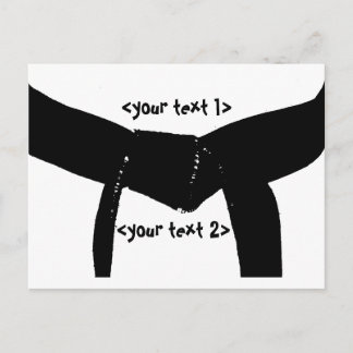 Martial Arts Basic Black Belt Postcard