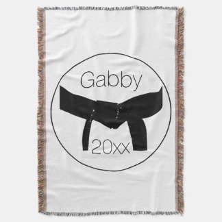 Martial Arts Basic Black Belt Throw Blanket