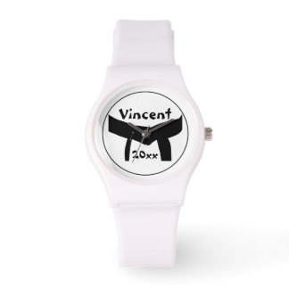 Martial Arts Basic Black Belt Wrist Watch