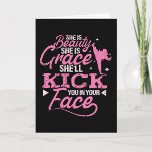 Martial Arts Beauty And Grace Card