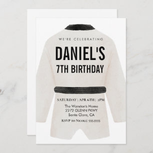 Martial arts birthday party invitation