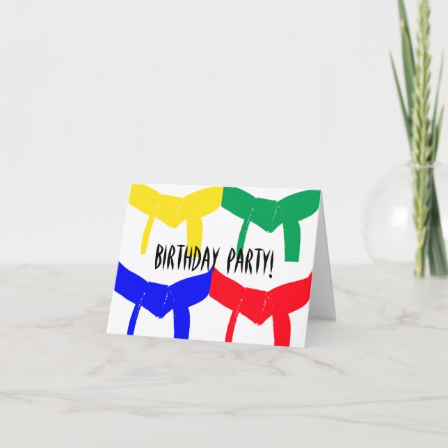 Martial Arts Birthday Party Invitation (Front)