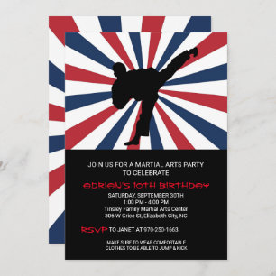 Martial Arts Birthday Party Invitations