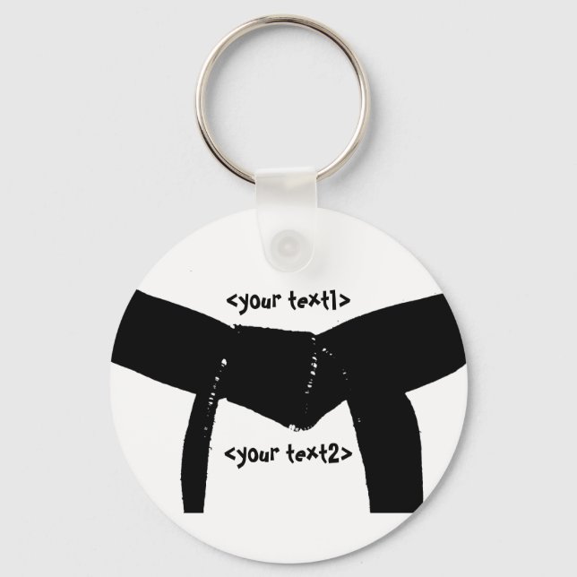 Martial Arts Black Belt Basic Keychain (Front)