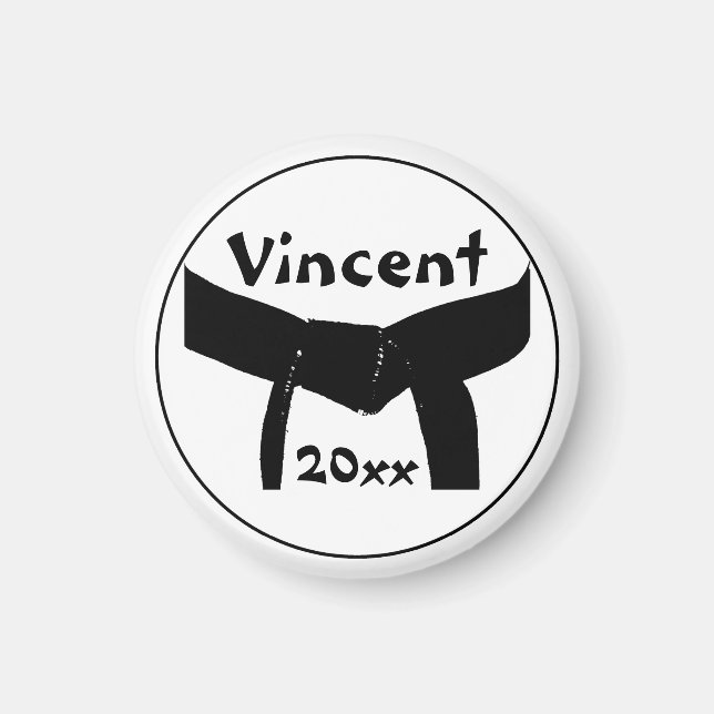 Martial Arts Black Belt Basic Magnet (Front)