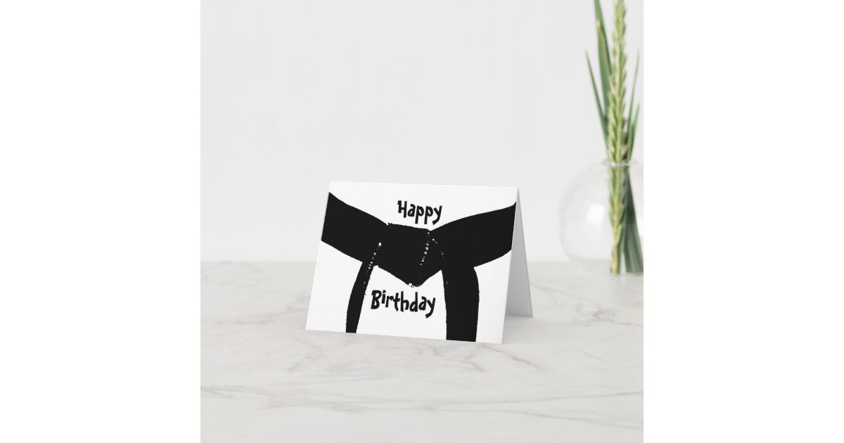 Black Looks Good on You Belt Grading Greeting Card Jiu 