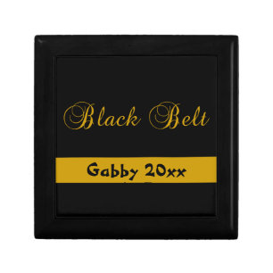 Martial Arts Black Belt Black and Gold Gift Box