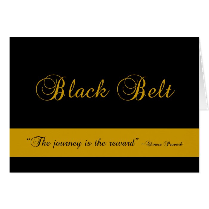 Martial Arts Black Belt Congratulations Card