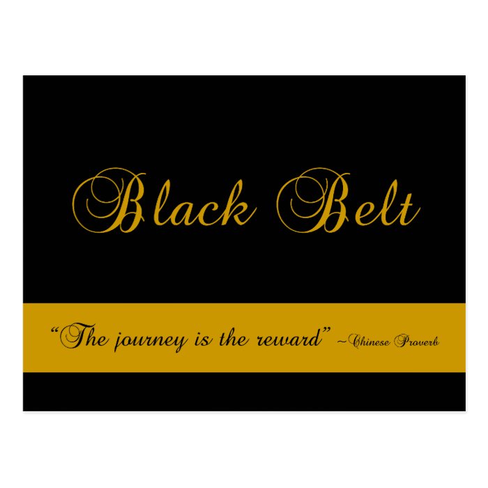 Martial Arts Black Belt Congratulations Postcard