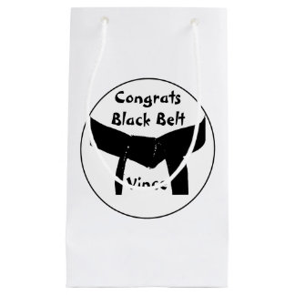 Martial Arts Black Belt Congratulations Small Gift Bag