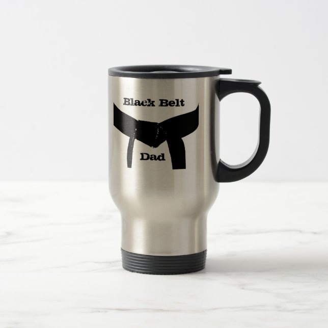 Martial Arts Black Belt Dad Travel Mug (Right)