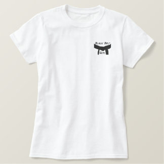 Martial Arts Black Belt Girl Embroidered Shirt