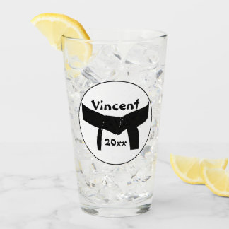 Martial Arts Black Belt Glass