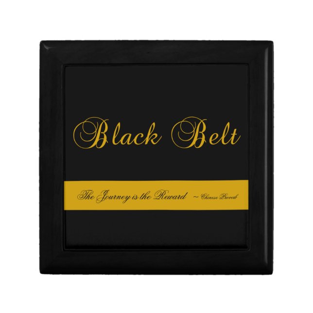 Martial Arts Black Belt Journey Keepsake Box (Front)