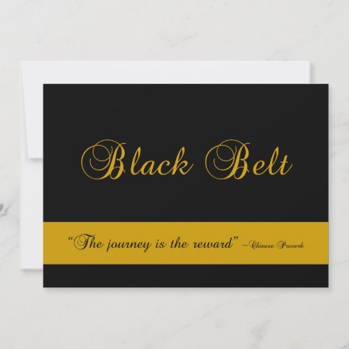 Martial Arts Black Belt Journey Promotion Test Invitation