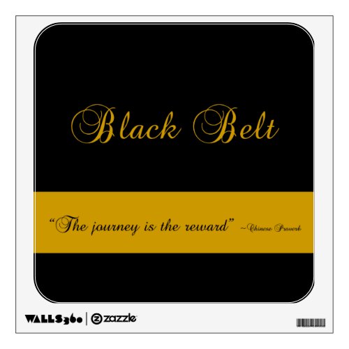 Martial Arts Black Belt Journey Wall Decal