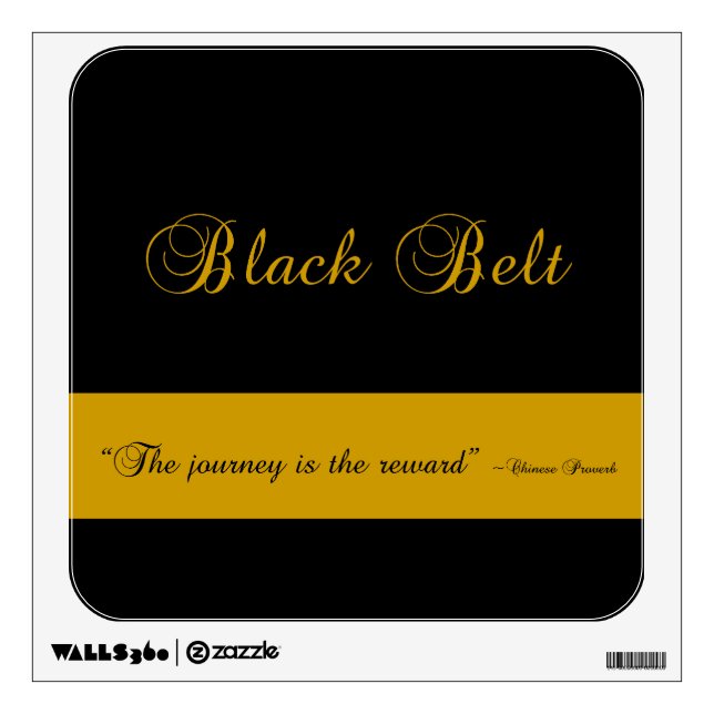 Martial Arts Black Belt Journey Wall Decal (Front)