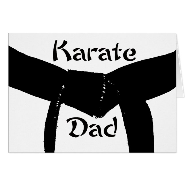 Martial Arts Black Belt Karate Dad Cards (Front Horizontal)