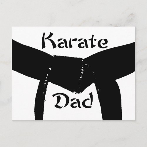 Martial Arts Black Belt Karate Dad Postcard