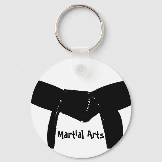 Martial Arts Black Belt Keychain (Front)