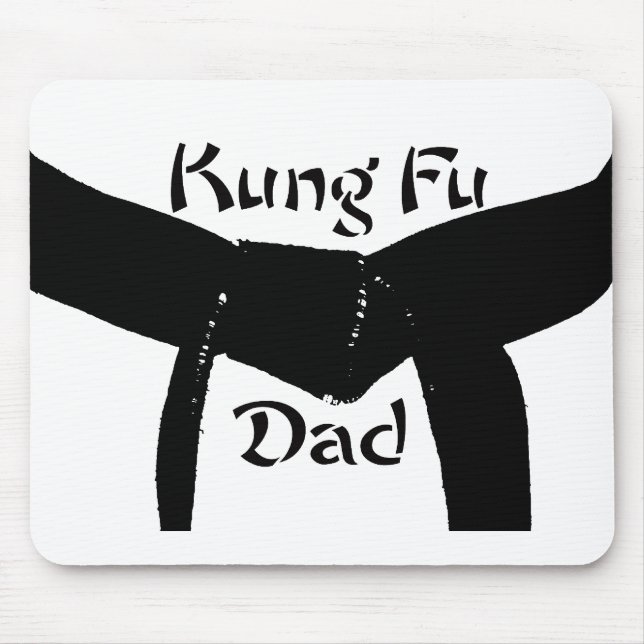 Martial Arts Black Belt Kung Fu Dad Mouse Pad (Front)