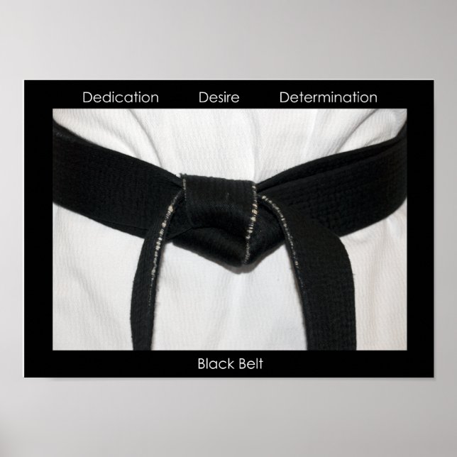Martial Arts Black Belt Motivational Poster (Front)