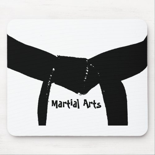 Martial Arts Black Belt Mouse Pad