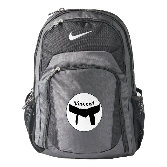 Martial Arts Black Belt Nike Backpack (Front)