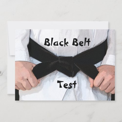 Martial Arts Black Belt Promotion Test Invitation