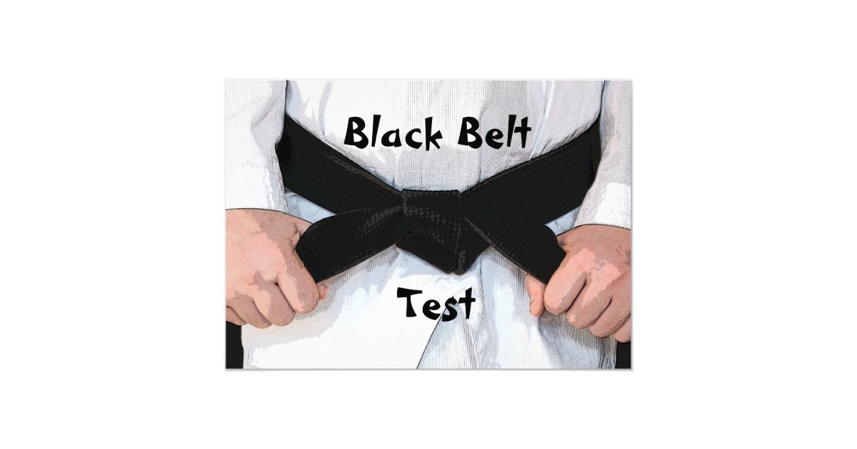 Martial Arts Black Belt Promotion Test Invitation | Zazzle.com