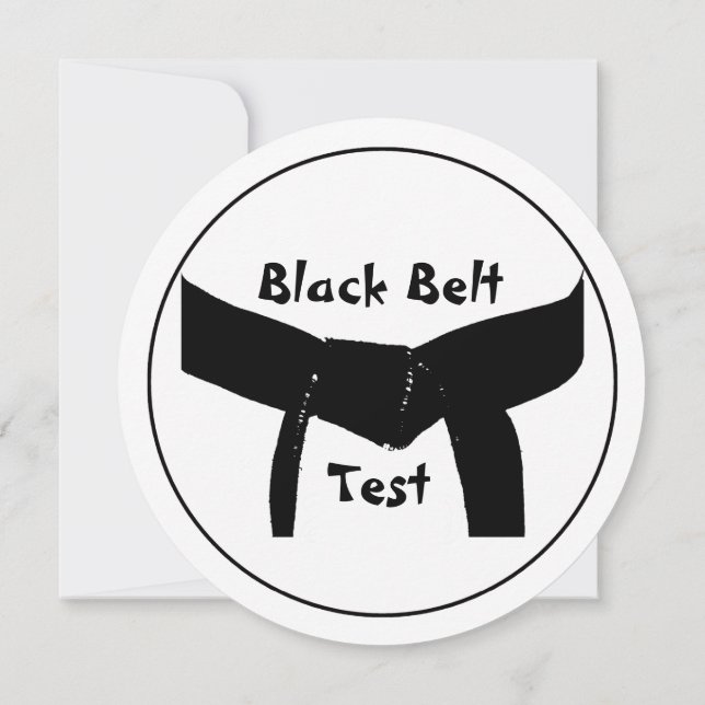 Martial Arts Black Belt Promotion Test Invitation (Back)
