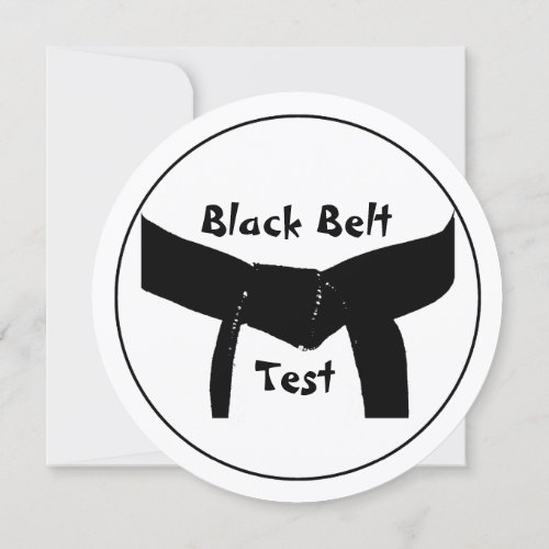 Martial Arts Black Belt Promotion Test Invitation