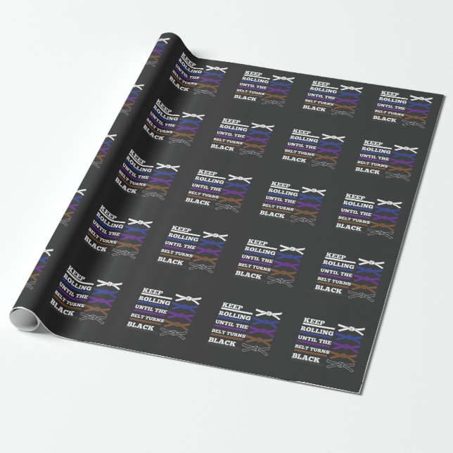 Martial Arts Black Belt Rankings TaeKwonDo Karate Wrapping Paper (Unrolled)