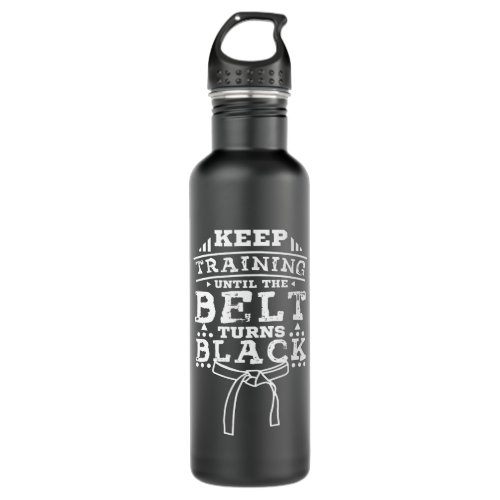 Martial Arts Black Belt Stainless Steel Water Bottle