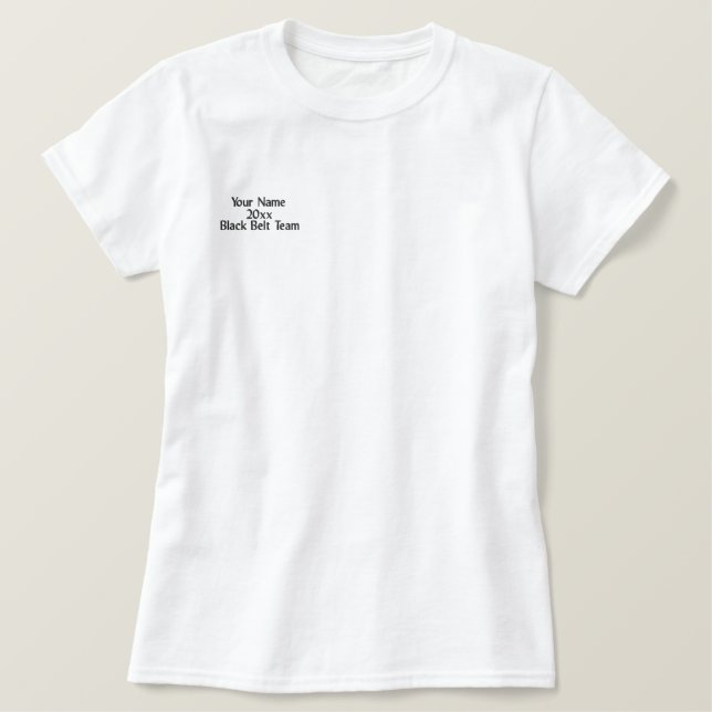 Martial Arts Black Belt Team Embroidered Shirt (Design Front)