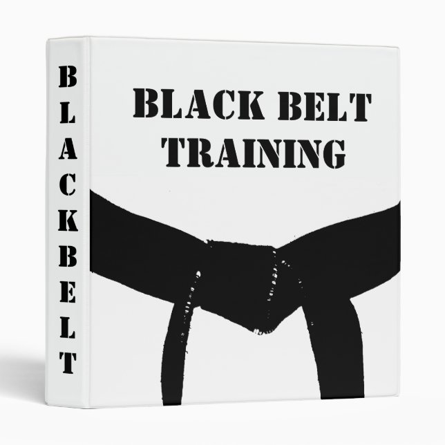 Martial Arts Black Belt Test Training Binder (Front/Spine)