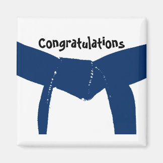 Martial Arts Blue Belt Congratulations Magnet