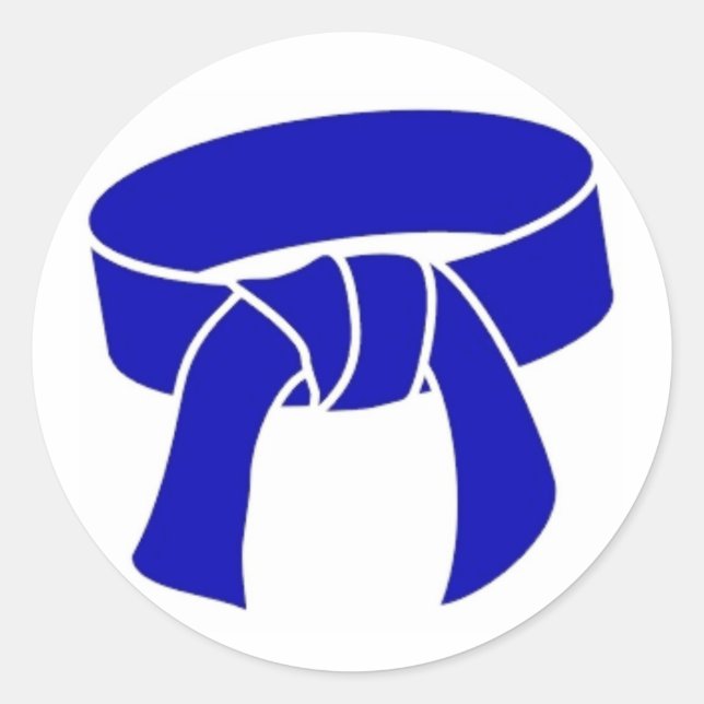 Martial Arts Blue Belt Stickers (Front)